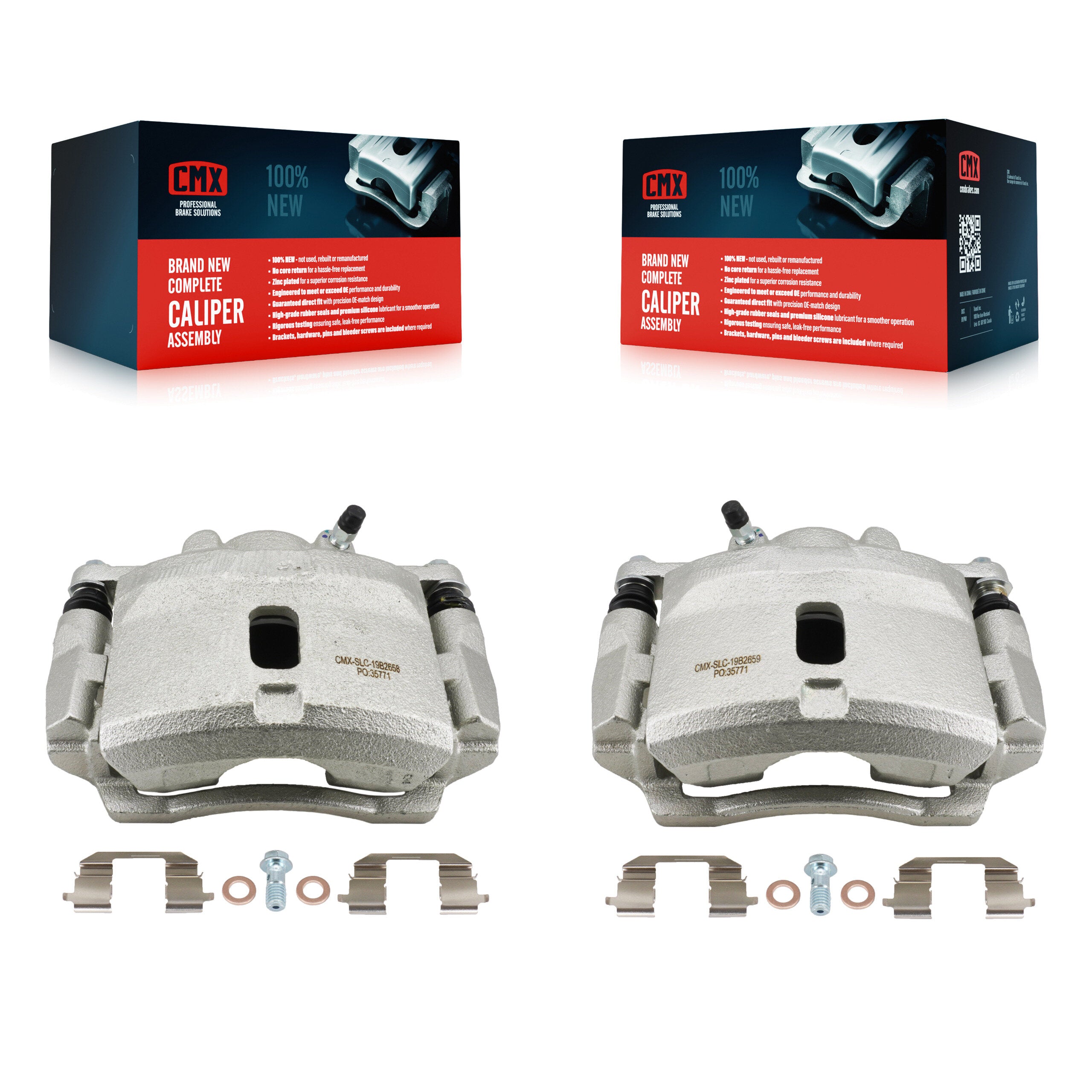 Front Disc Brake Caliper Left Right Side (Driver Passenger) Kit For Honda Civic Acura EL KBC-100652