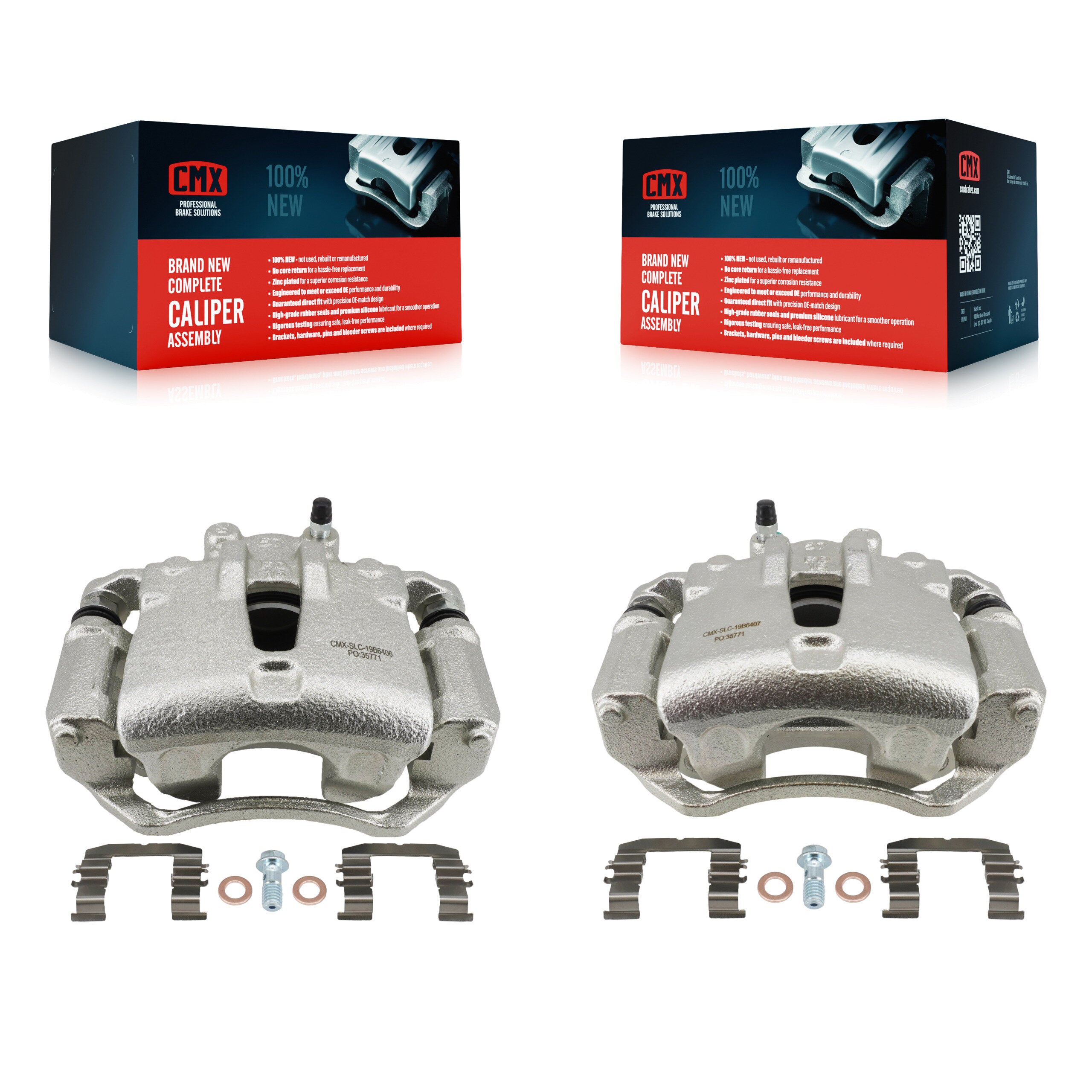 Front Brake Caliper Left Right Side (Driver Passenger) Kit For Kia Forte Koup Forte5 2.4L KBC-100654