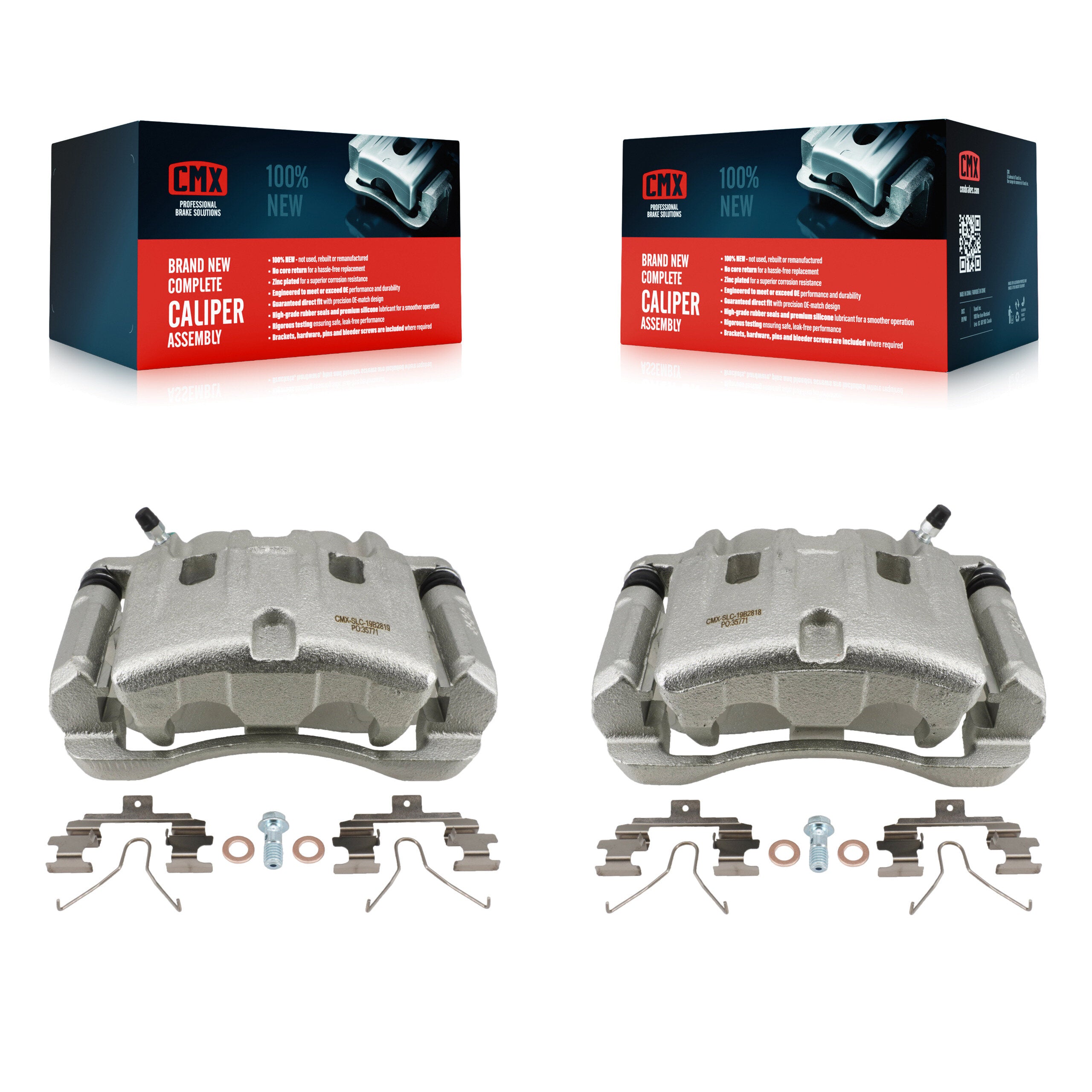 Front Disc Brake Caliper Left Right Side (Driver Passenger) Kit For 2003-2006 Acura MDX KBC-100656