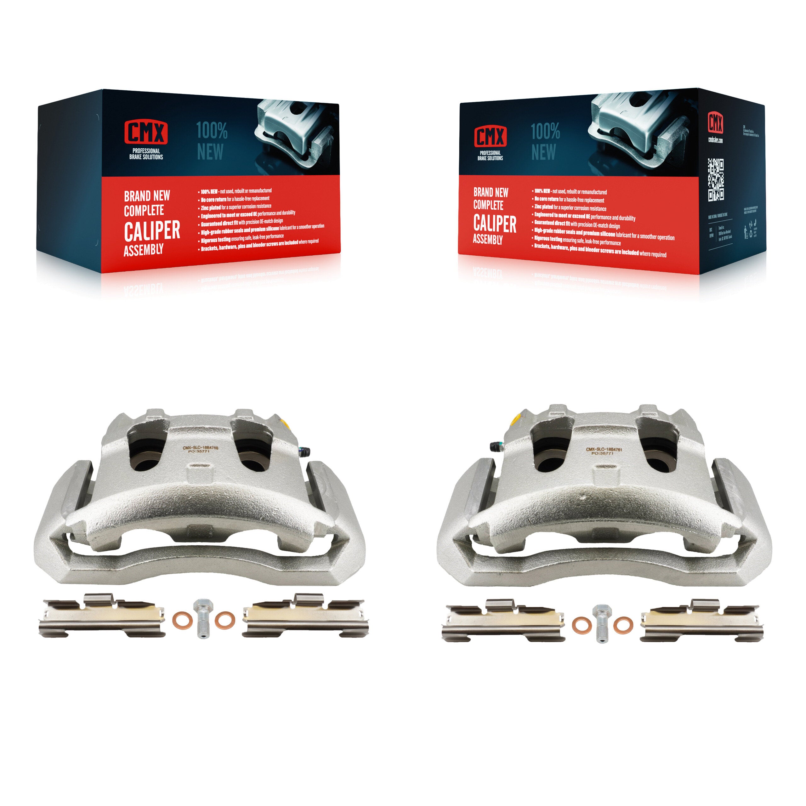 Front Brake Caliper Kit For Ford E-350 Super Duty E-250 Club Wagon Econoline E-150 E-450 KBC-100678