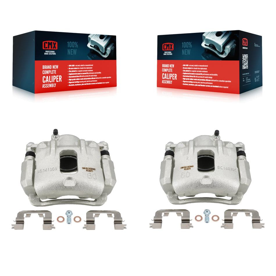 Front Disc Brake Caliper Left Right Side (Driver Passenger) Kit For 2014-2017 Kia Rondo KBC-100684