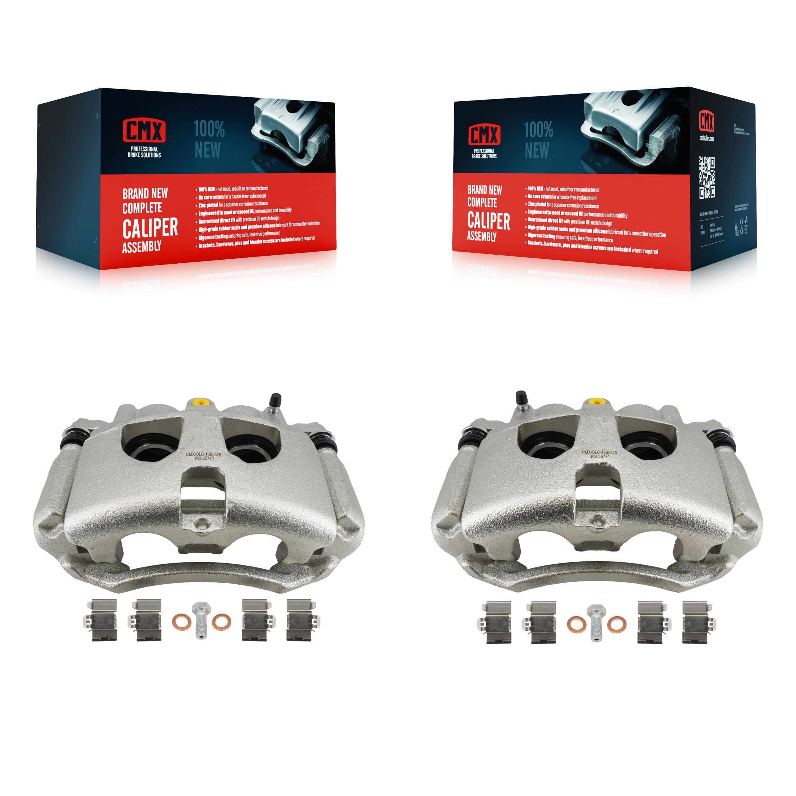 Rear Brake Caliper Left Right Side (Driver Passenger) Kit For Ford F-350 Super Duty F-450 KBC-100723