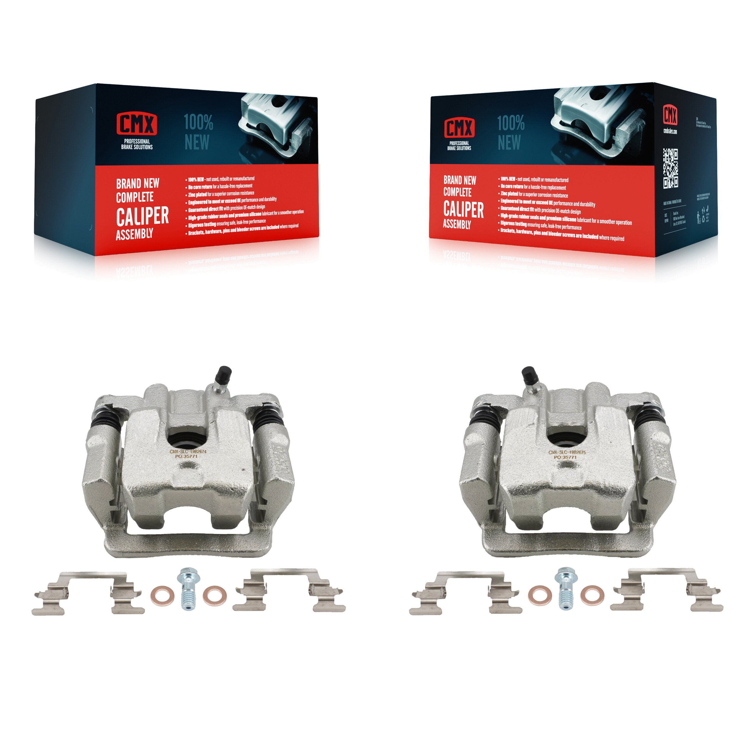 Rear Disc Brake Caliper Left Right Side (Driver Passenger) Kit For Honda Pilot Acura MDX KBC-100748