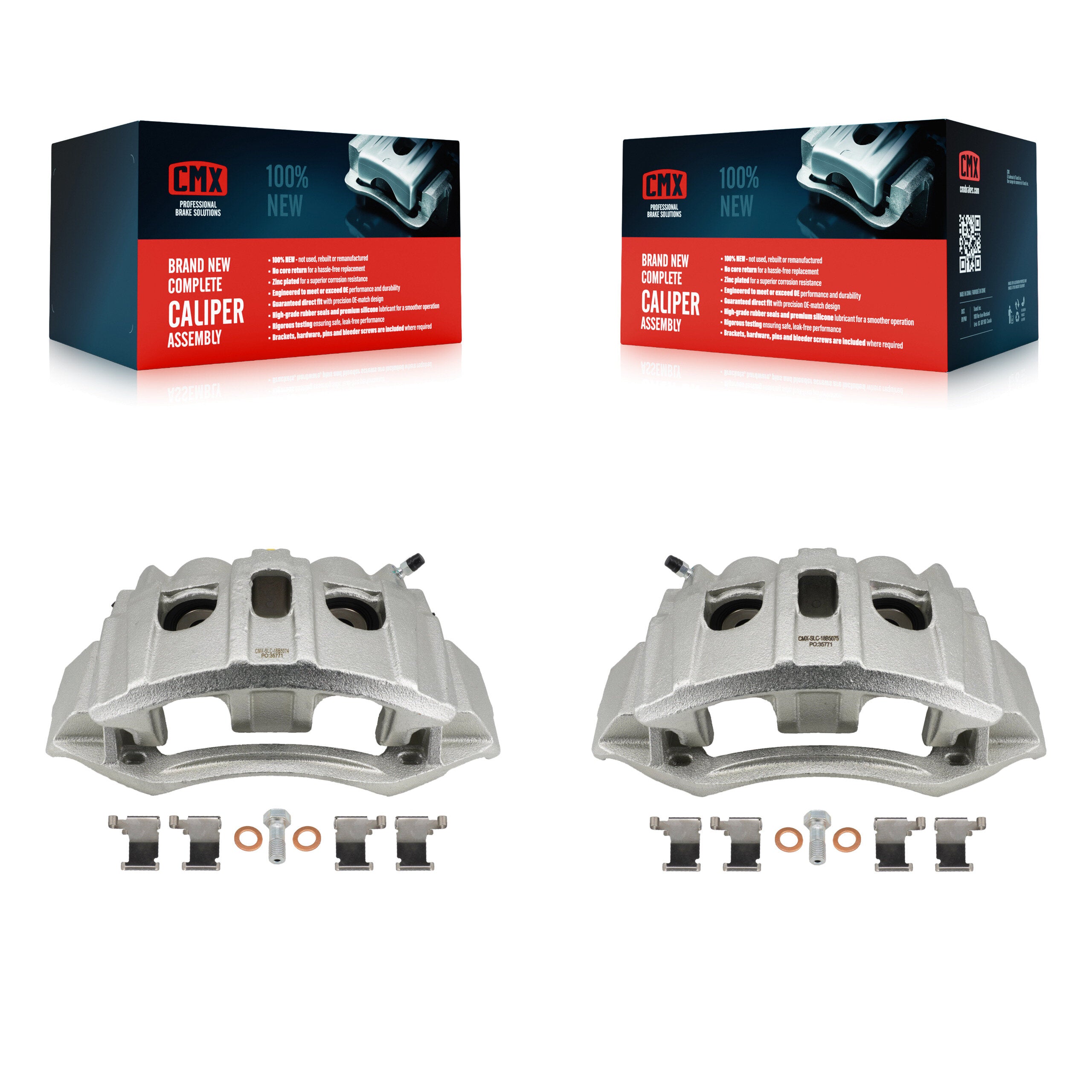 Rear Brake Caliper Left Right Driver Passenger Kit For Ford E-350 Super Duty E-250 E-150 KBC-100749