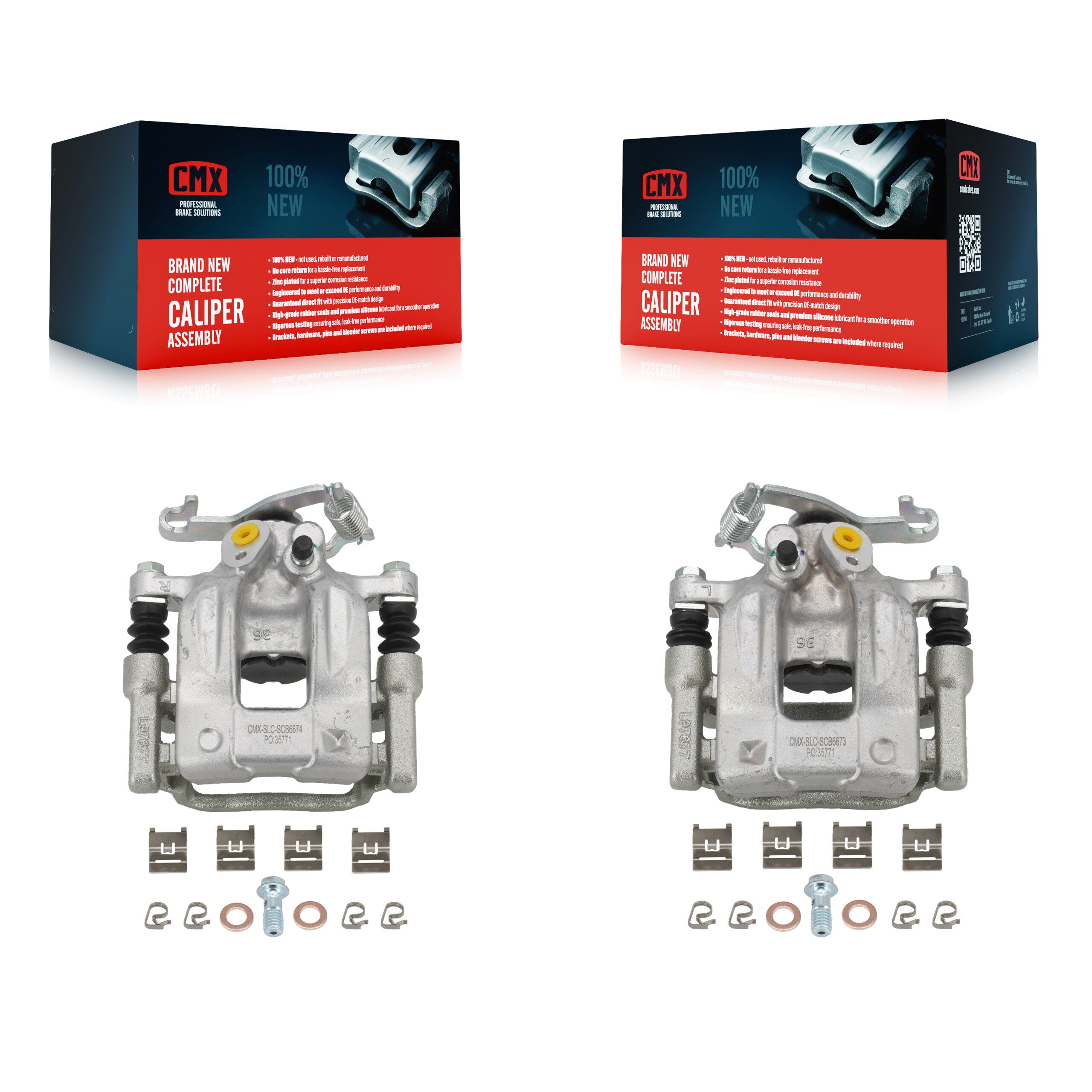 Rear Brake Caliper Left Right Side (Driver Passenger) Kit For 2020-2024 Nissan Sentra KBC-100755