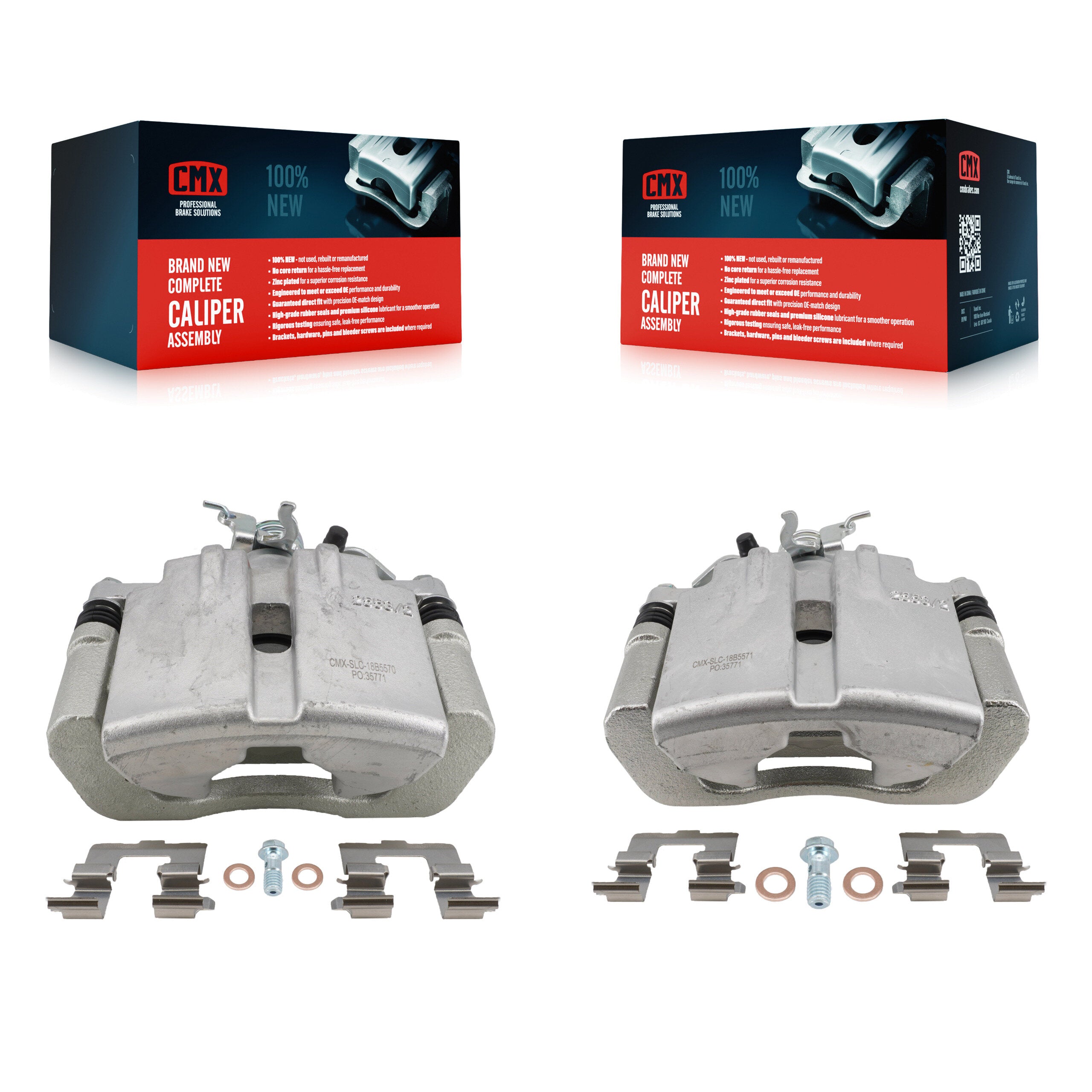 Rear Disc Brake Caliper Assembly Left Right Side (Driver Passenger) Kit For Ford Mustang KBC-100757