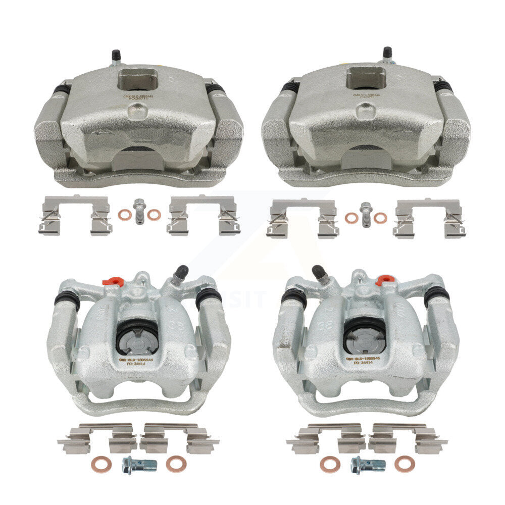Front Rear Brake Caliper Kit For 2017-2019 Buick LaCrosse With 321mm Diameter Rotor KBC-100761