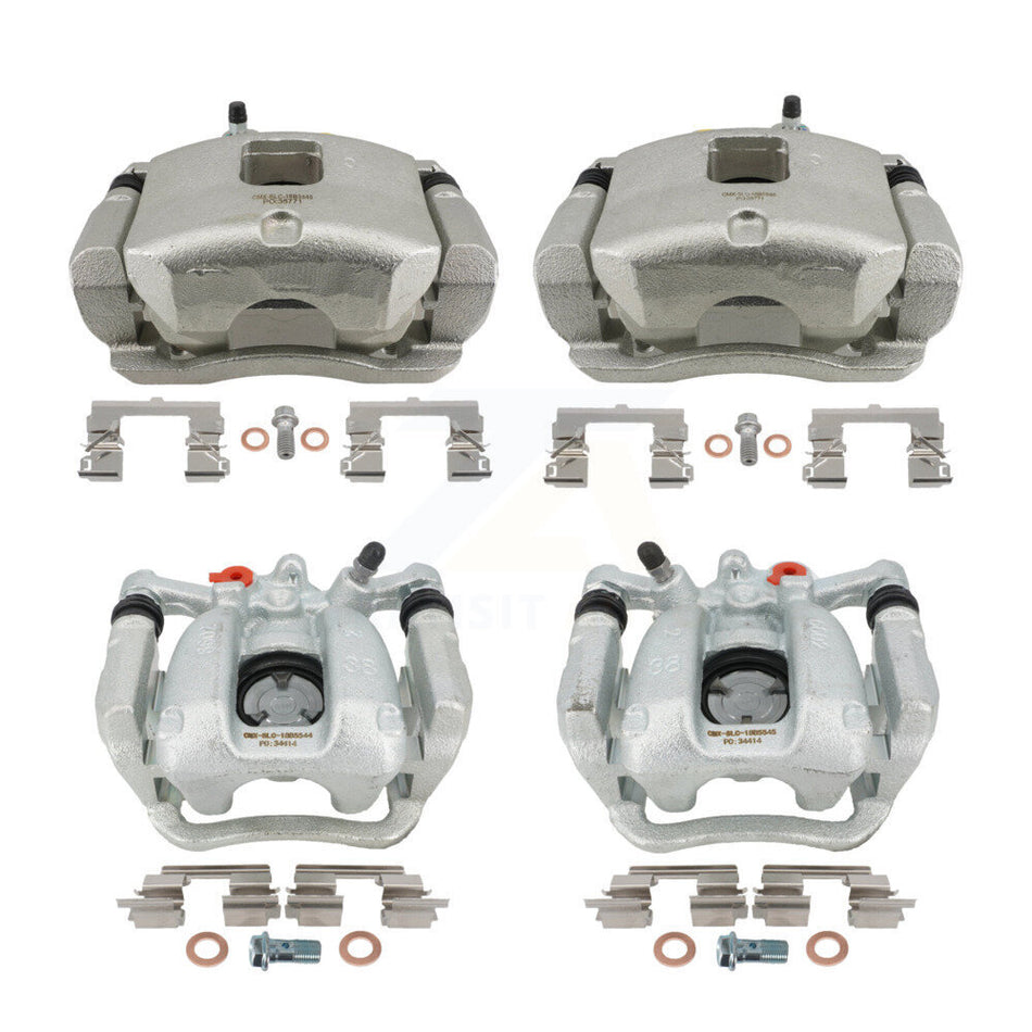 Front Rear Brake Caliper Kit For 2017-2019 Buick LaCrosse With 321mm Diameter Rotor KBC-100761