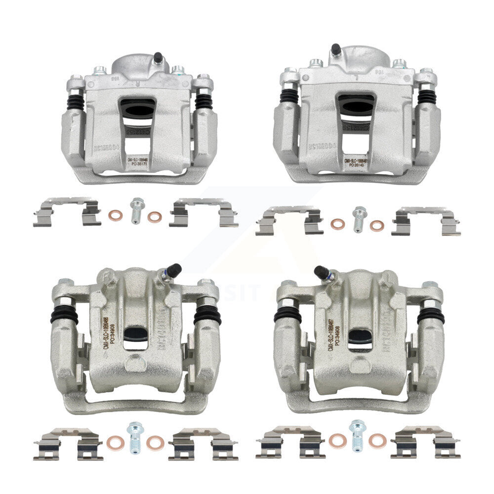 Front Rear Brake Caliper Kit For 16 Kia Optima 2.4L with FULL HYBRID EV-GAS (FHEV) engine KBC-100792