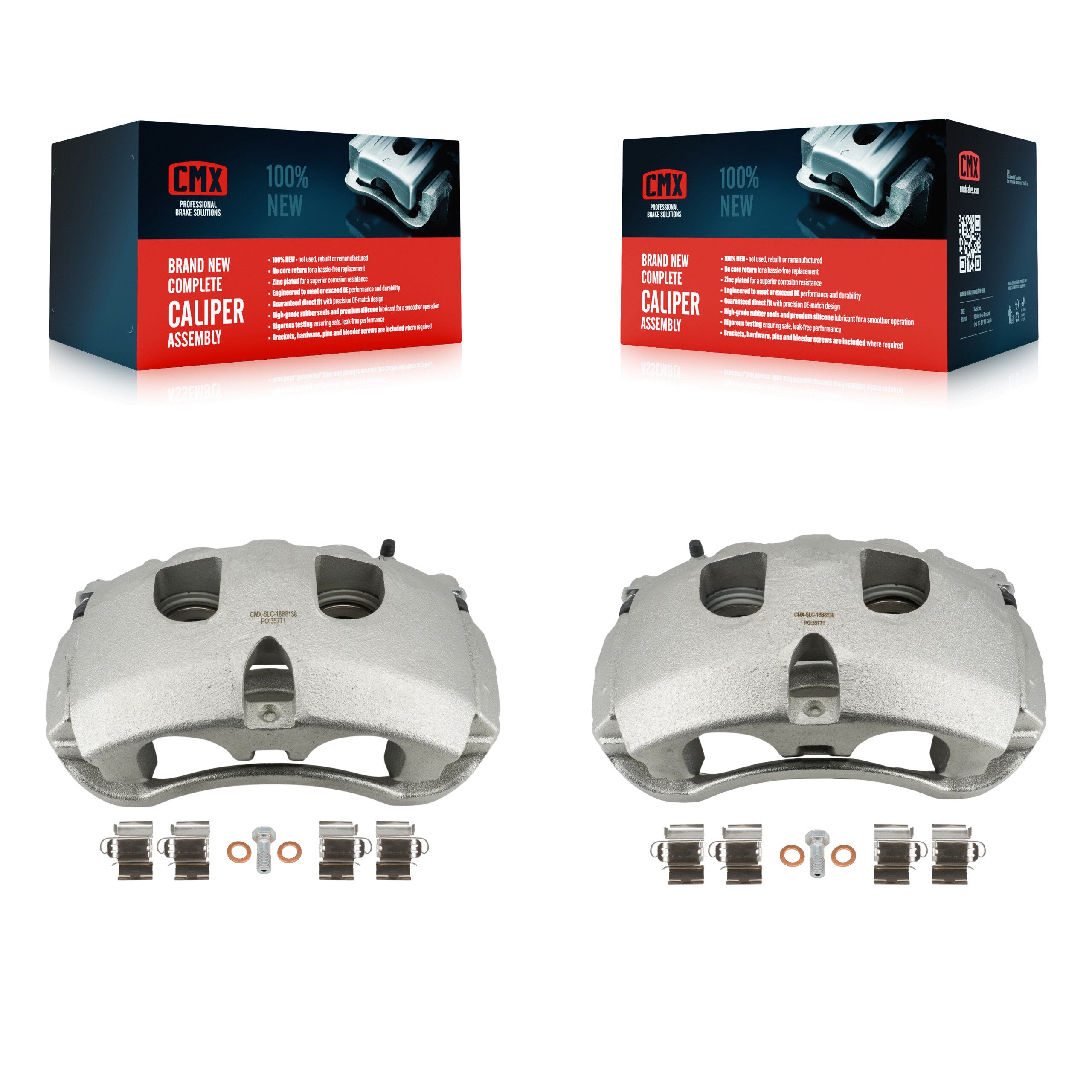 Front Brake Caliper Left Right Driver Passenger Kit For Ford F-450 Super Duty F-550 F-600 KBC-100909