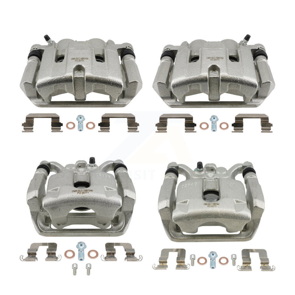 Front Rear Brake Caliper Left Right Side (Driver Passenger) Kit For 2015-2020 Acura TLX KBC-100923