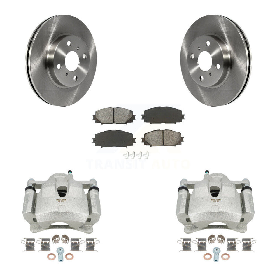 Front Disc Brake Caliper Rotors And Semi-Metallic Pads Kit For Toyota Yaris KC8-100001S