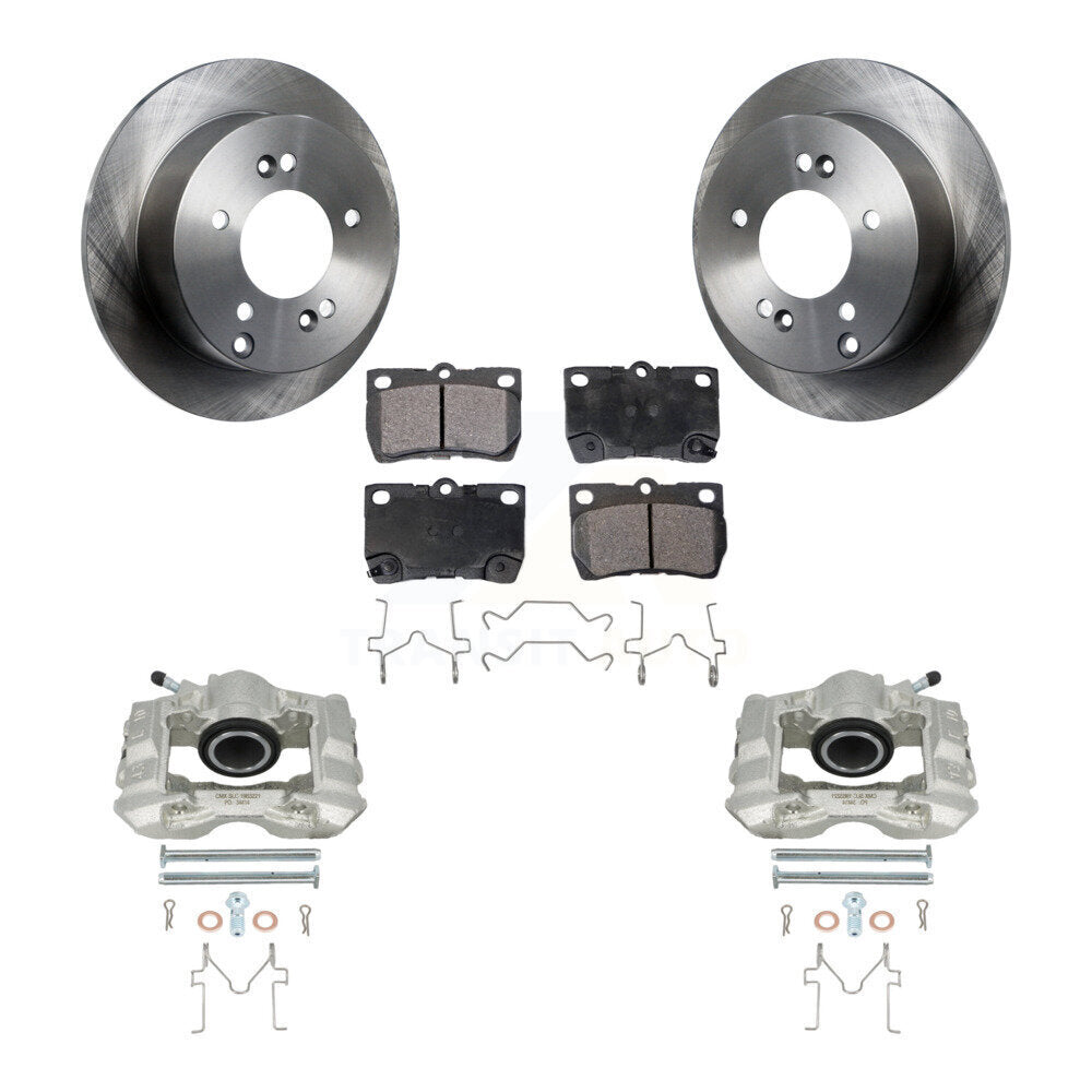 Rear Disc Brake Caliper Rotors And Ceramic Pads Kit For Lexus IS250 KC8-100001T by Transit Auto