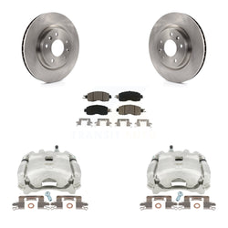 Front Disc Brake Caliper Rotors And Ceramic Pads Kit For Nissan LEAF KC8-100002C
