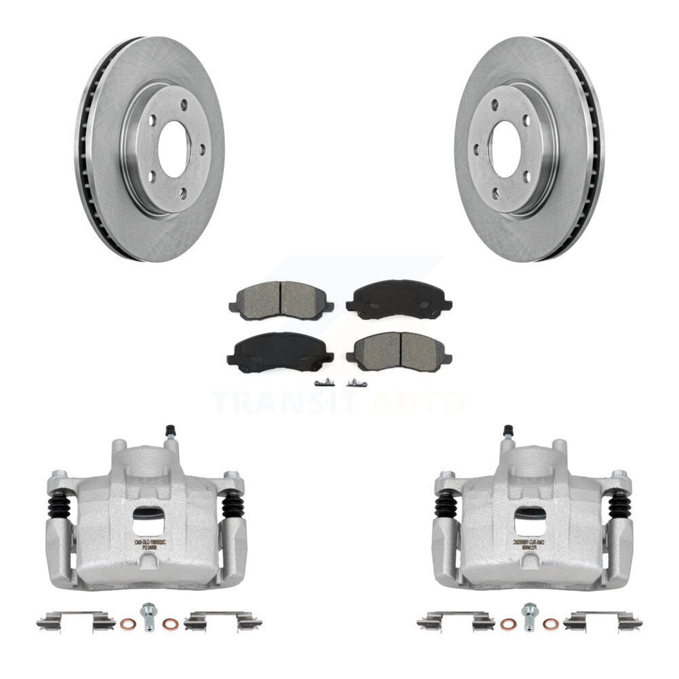 Front Disc Brake Caliper Rotors And Semi-Metallic Pads Kit For Mitsubishi Lancer KC8-100002S
