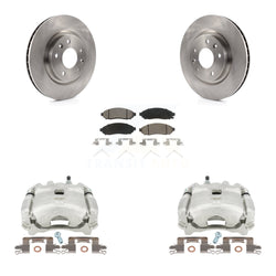 Front Disc Brake Caliper Rotors And Ceramic Pads Kit For 2015 Nissan LEAF Vehicles Manufactured In Japan KC8-100003C