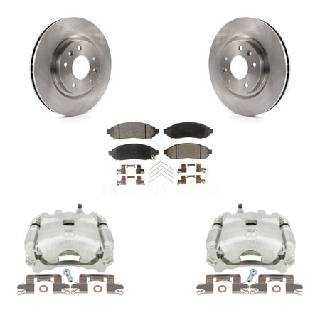 Front Disc Brake Caliper Rotors And Semi-Metallic Pads Kit For 2015 Nissan LEAF Vehicles Manufactured In Japan KC8-100003P by Transit Auto