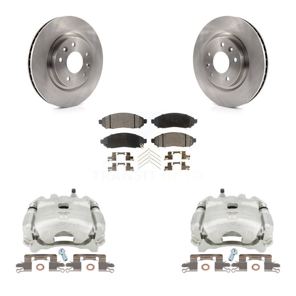 Front Disc Brake Caliper Rotors And Semi-Metallic Pads Kit For 2015 Nissan LEAF Vehicles Manufactured In Japan KC8-100003P