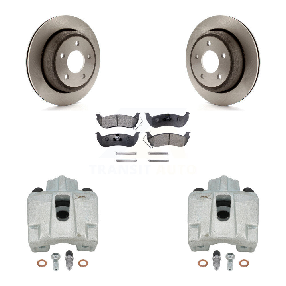 Rear Disc Brake Caliper Rotors And Ceramic Pads Kit For 2010-2011 Ford Ranger KC8-100005T by Transit Auto