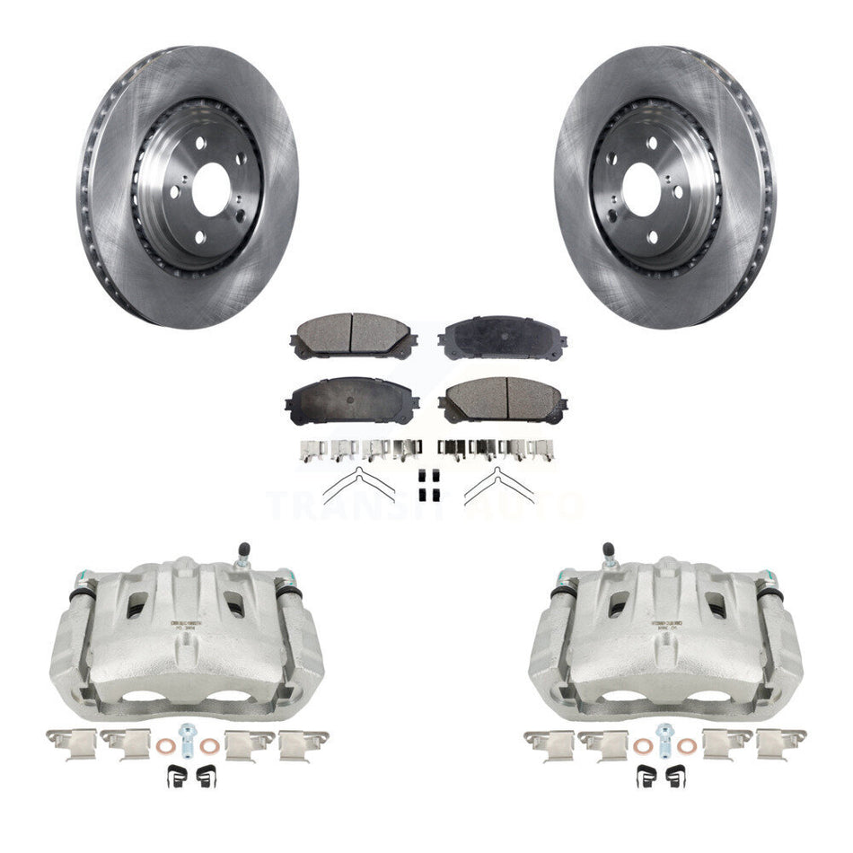 Front Disc Brake Caliper Rotors And Semi-Metallic Pads Kit For Toyota Highlander Sienna Lexus RX350 KC8-100006P