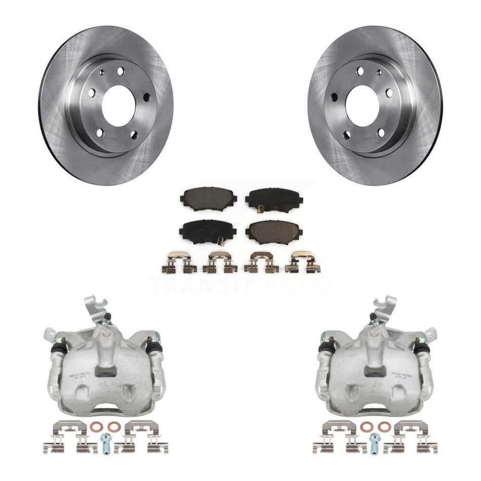 Rear Disc Brake Caliper Rotors And Ceramic Pads Kit For 2014-2016 Mazda 3 Sport Vehicles Manufactured In Japan 2.5L/2.0L KC8-100006T