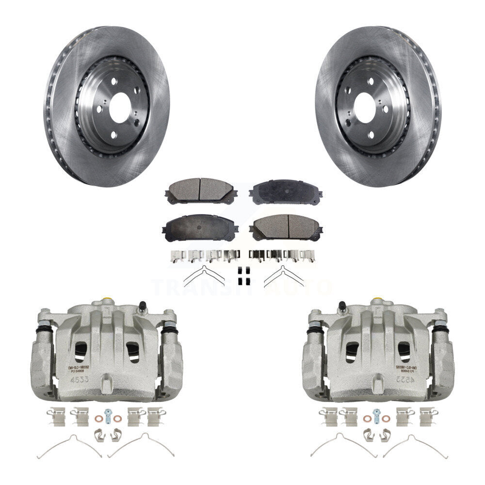 Front Brake Caliper Rotors Semi-Metallic Pad Kit For Lexus RX350 Toyota Highlander NX300 KC8-100007P