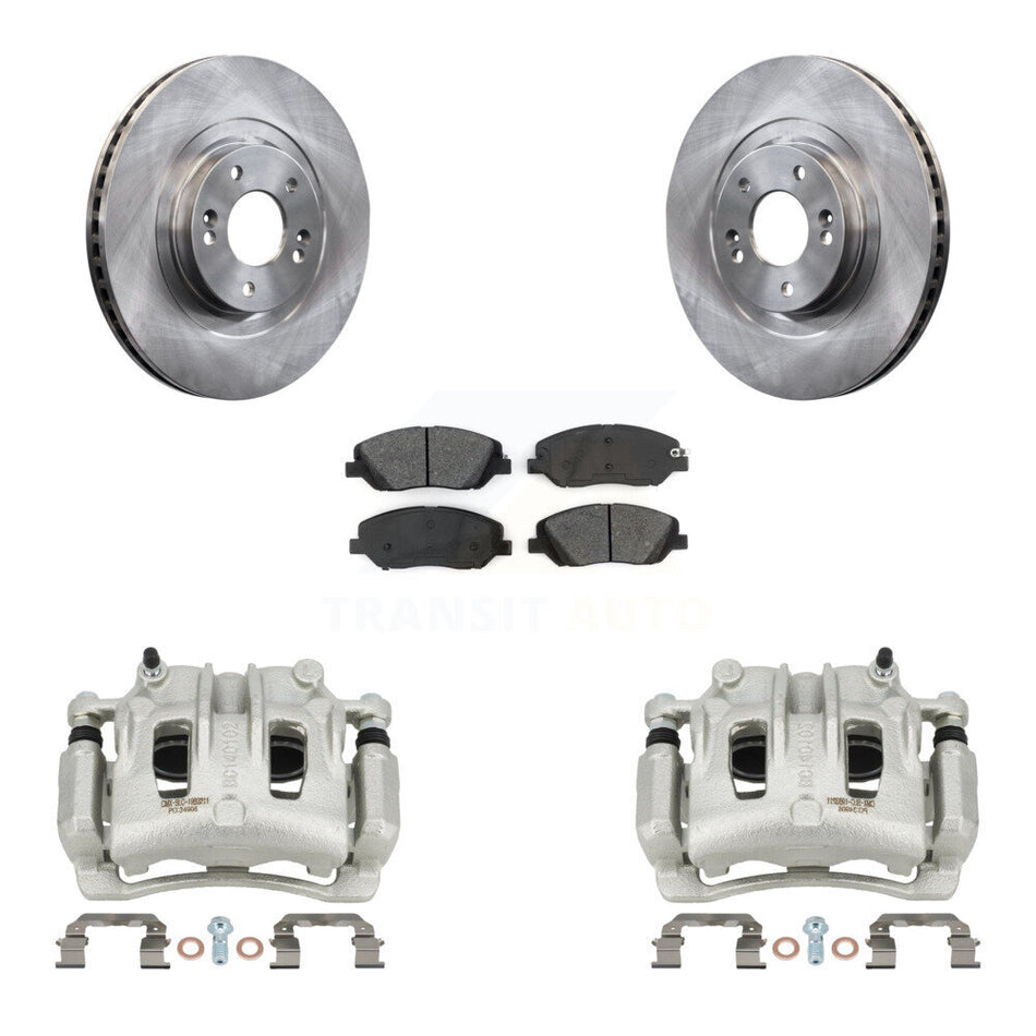 Front Disc Brake Caliper Rotors And Semi-Metallic Pads Kit For Hyundai Santa Fe XL KC8-100007S