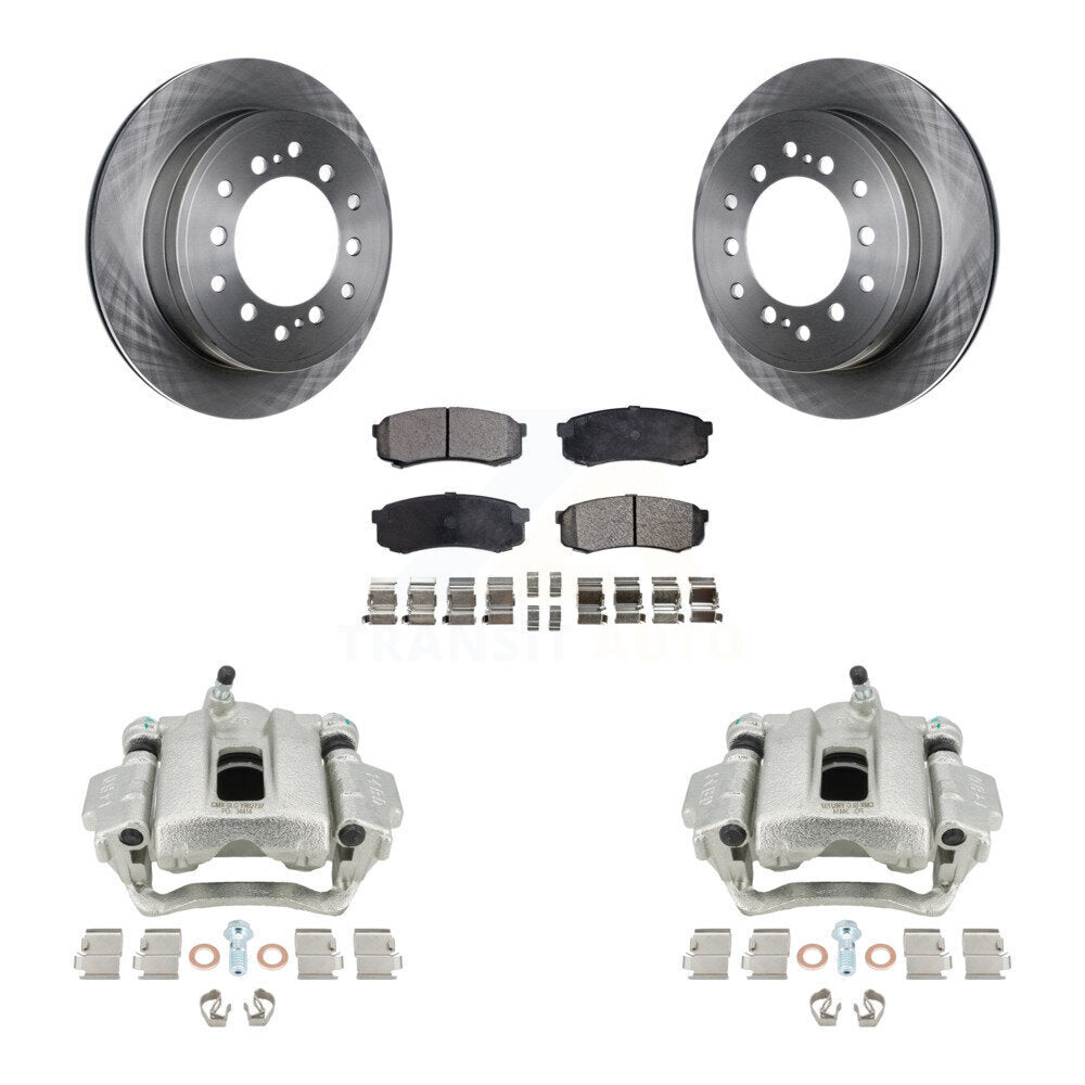 Rear Disc Brake Caliper Rotors And Ceramic Pads Kit For Toyota 4Runner Lexus GX460 KC8-100008T by Transit Auto