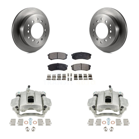 Rear Disc Brake Caliper Rotors And Ceramic Pads Kit For Toyota Sequoia Lexus GX470 KC8-100009T by Transit Auto