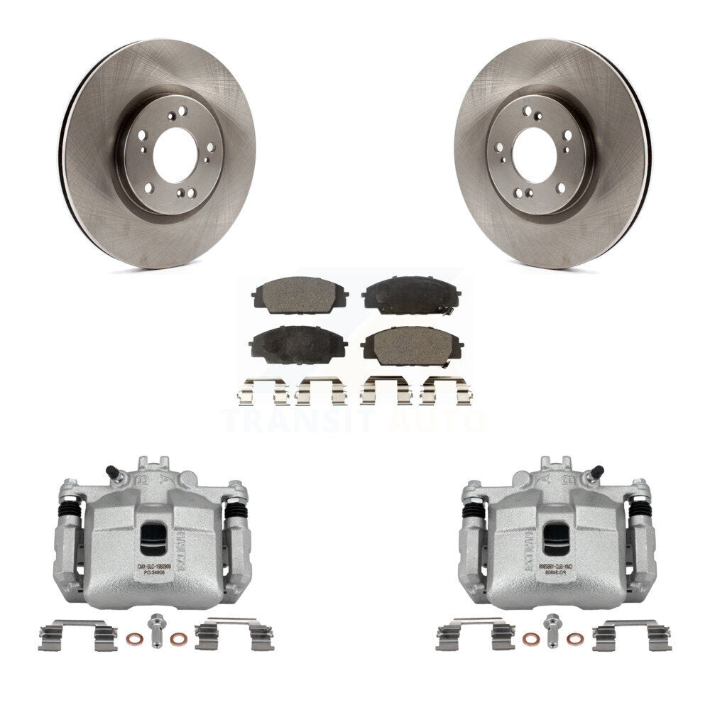Front Disc Brake Caliper Rotors And Semi-Metallic Pads Kit For 2000-2009 Honda S2000 KC8-100011P