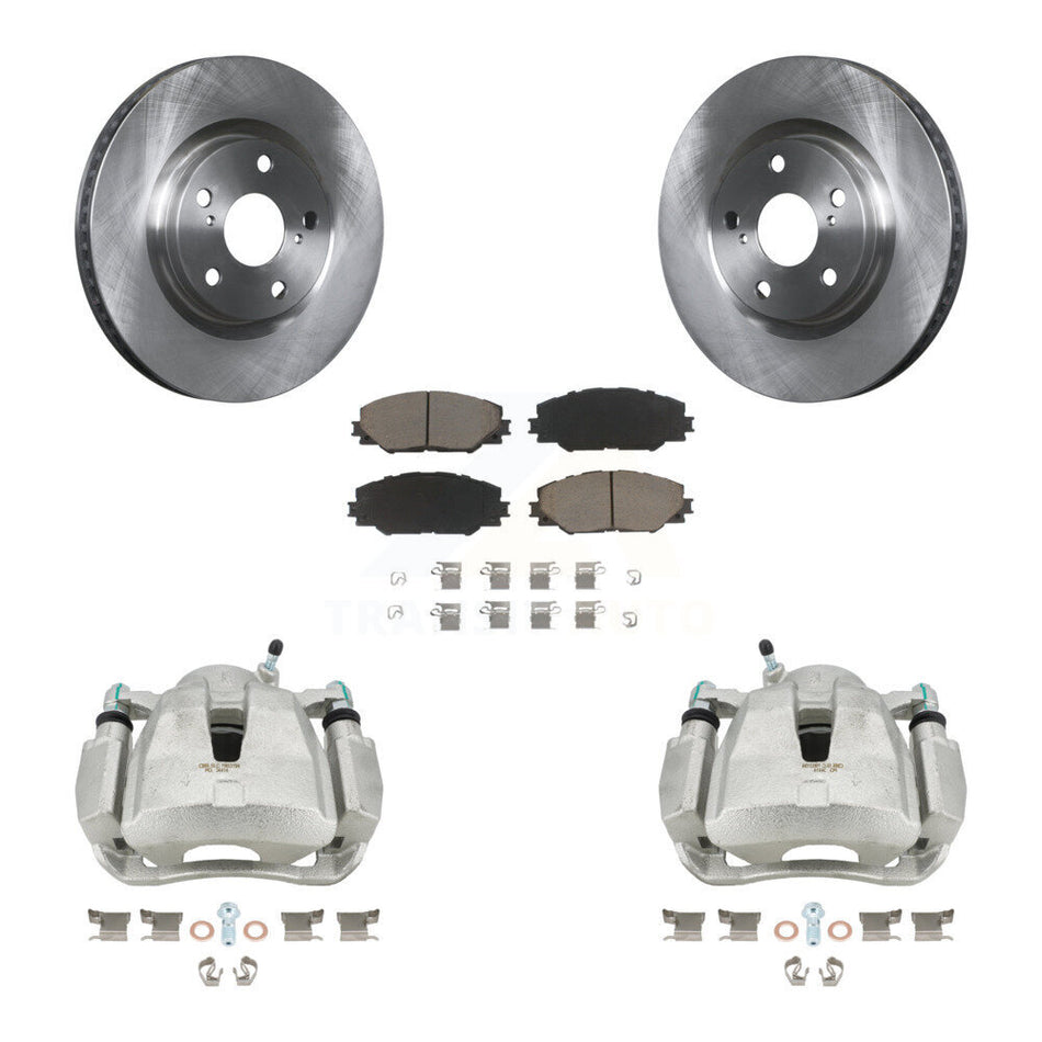 Front Disc Brake Caliper Rotors And Ceramic Pads Kit For Toyota RAV4 Scion tC Matrix Pontiac Vibe Corolla iM Mirai KC8-100012C