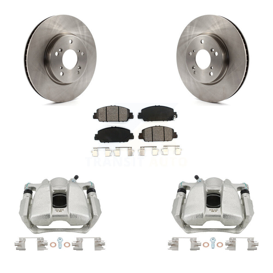 Front Disc Brake Caliper Rotors And Semi-Metallic Pads Kit For Honda Accord KC8-100012S