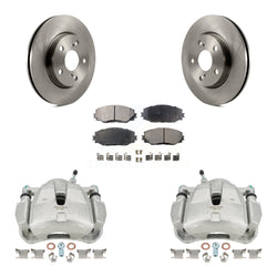 Front Disc Brake Caliper Rotors And Semi-Metallic Pads Kit For Toyota RAV4 KC8-100013P