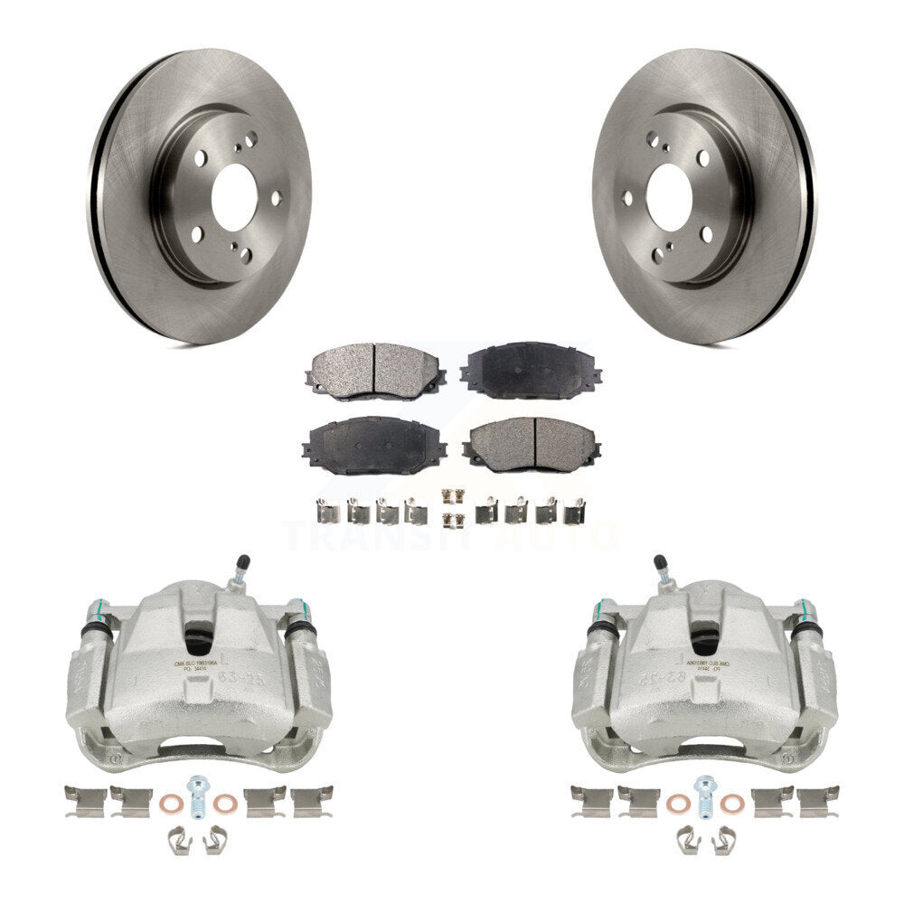 Front Disc Brake Caliper Rotors And Semi-Metallic Pads Kit For Toyota RAV4 Scion xB Prius V Lexus HS250h KC8-100014P by Transit Auto