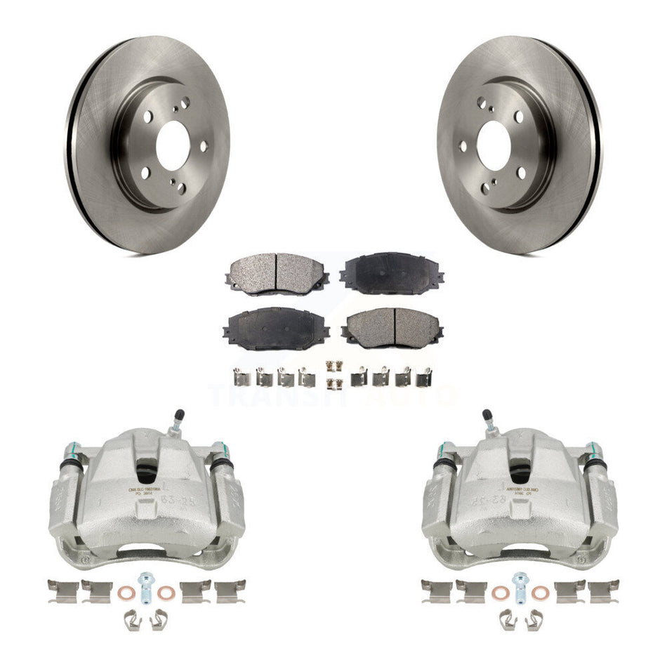 Front Disc Brake Caliper Rotors And Semi-Metallic Pads Kit For Toyota RAV4 Scion xB Prius V Lexus HS250h KC8-100014P by Transit Auto