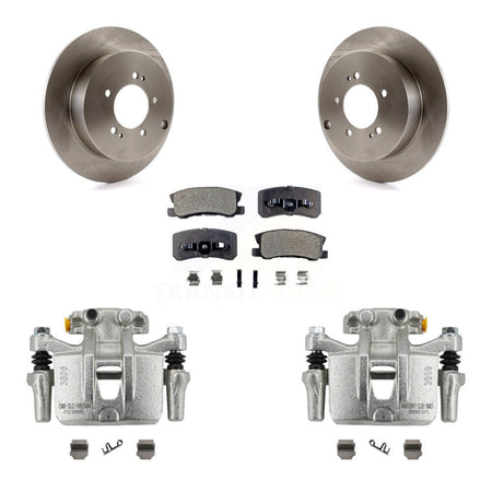 Rear Disc Brake Caliper Rotors And Ceramic Pads Kit For Mitsubishi Lancer Outlander KC8-100014T