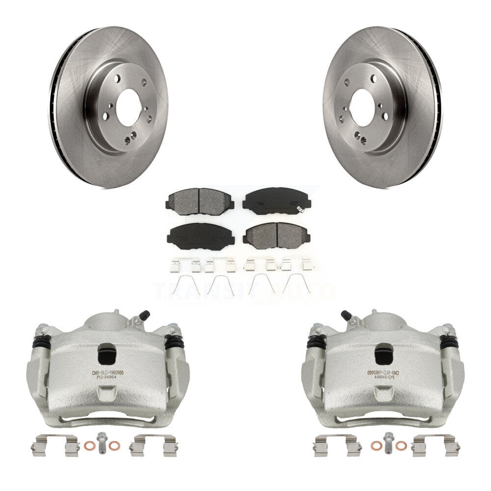 Front Disc Brake Caliper Rotors And Semi-Metallic Pads Kit For Honda Civic KC8-100015S