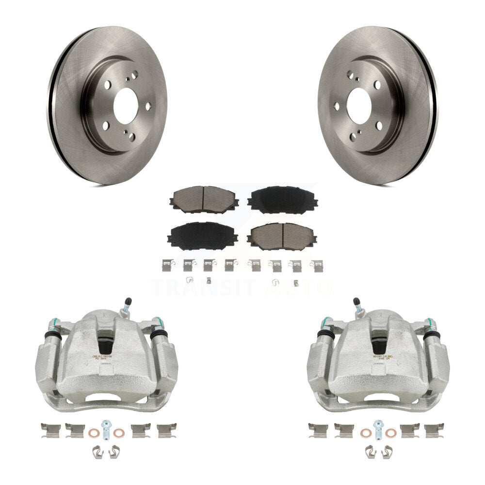 Front Disc Brake Caliper Rotors And Ceramic Pads Kit For Toyota RAV4 LE KC8-100016C by Transit Auto