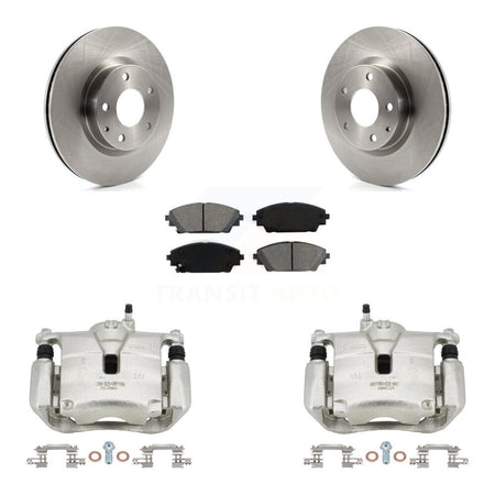 Front Disc Brake Caliper Rotors And Semi-Metallic Pads Kit For Mazda 3 CX-3 Sport KC8-100017S