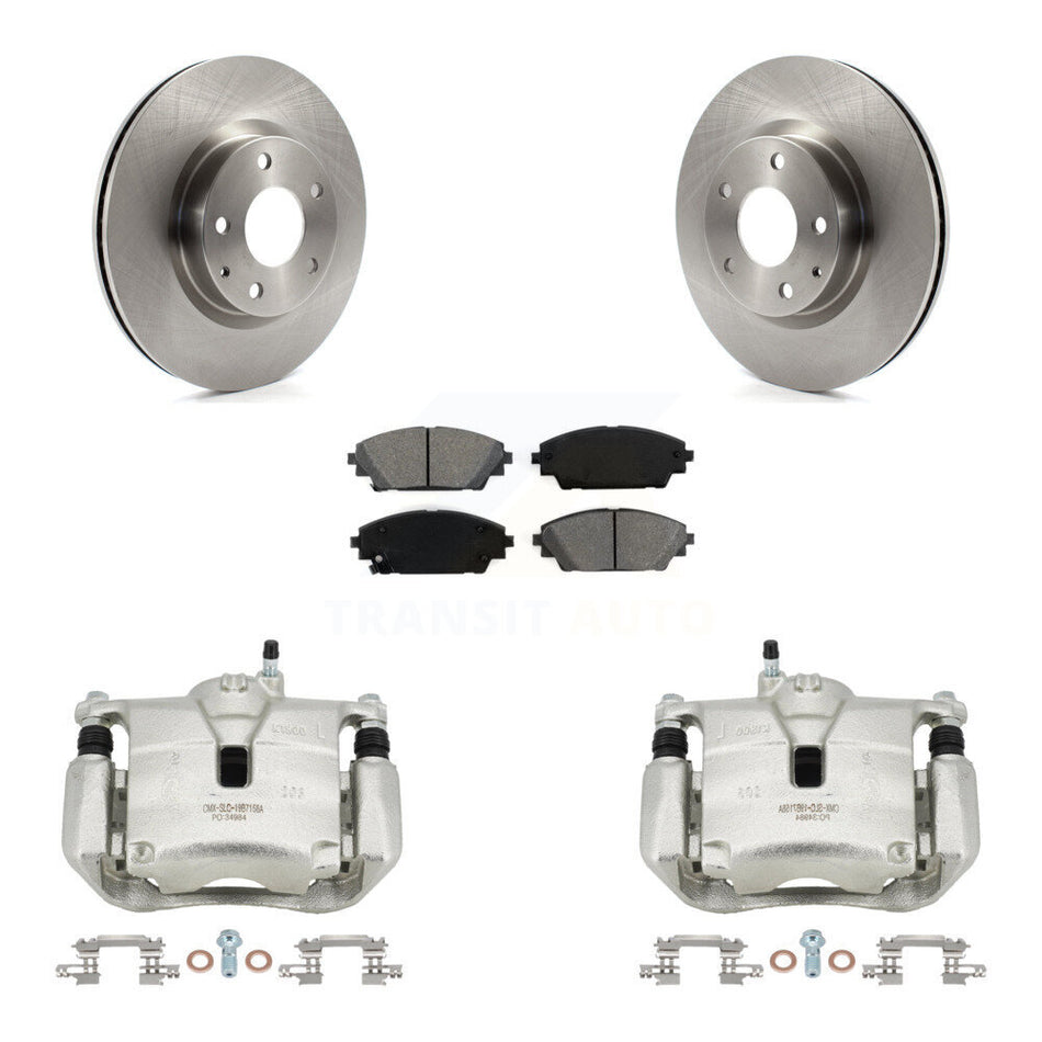 Front Disc Brake Caliper Rotors And Semi-Metallic Pads Kit For Mazda 3 CX-3 Sport KC8-100017S