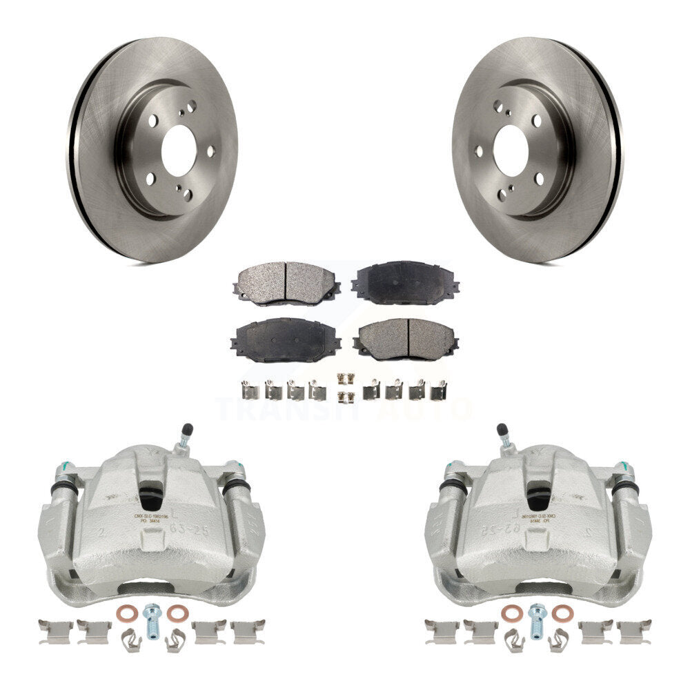 Front Disc Brake Caliper Rotors And Semi-Metallic Pads Kit For 2014-2015 Toyota RAV4 LE With Canada or U.S. Emissions Excluding Vehicles Manufactured In Japan KC8-100018P by Transit Auto