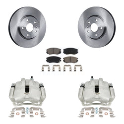 Front Disc Brake Caliper Rotors And Ceramic Pads Kit For Chevrolet Equinox GMC Terrain Malibu Impala Buick LaCrosse Regal Allure KC8-100019C