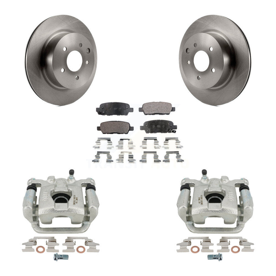 Rear Disc Brake Caliper Rotors And Ceramic Pads Kit For 2019-2022 Nissan Maxima KC8-100020T
