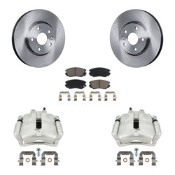 Front Disc Brake Caliper Rotors And Ceramic Pads Kit For Buick LaCrosse Chevrolet Malibu Limited Regal KC8-100021C