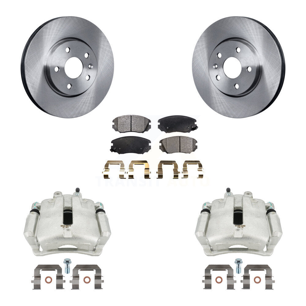 Front Disc Brake Caliper Rotors And Semi-Metallic Pads Kit For Buick LaCrosse Regal Chevrolet Malibu Limited KC8-100021P by Transit Auto