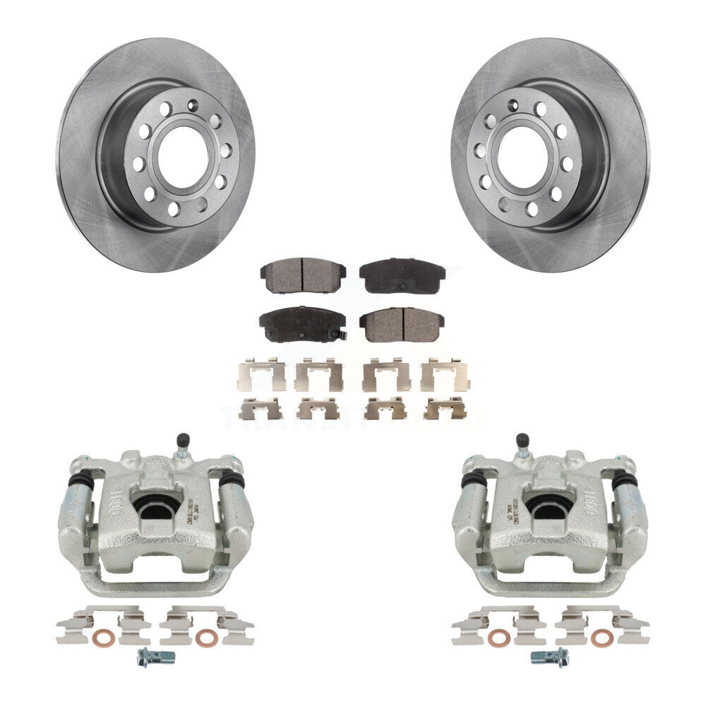 Rear Disc Brake Caliper Rotors And Ceramic Pads Kit For 2003 Nissan Maxima From 01 03 KC8-100021T by Transit Auto