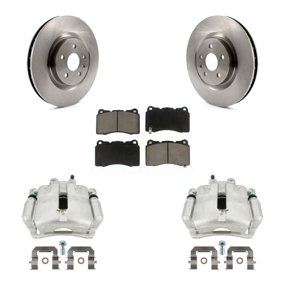 Front Disc Brake Caliper Rotors And Ceramic Pads Kit For 2012-2013 Buick Regal 2.4L With Brembo Calipers KC8-100022C by Transit Auto