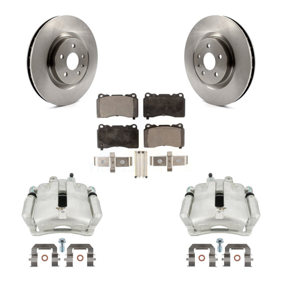 Front Disc Brake Caliper Rotors And Semi-Metallic Pads Kit For 2012-2013 Buick Regal 2.4L With Brembo Calipers KC8-100022P