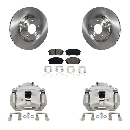 Front Brake Caliper Rotors Semi-Metallic Pad Kit For Hyundai Sonata Kia Kona Electric EV KC8-100022S