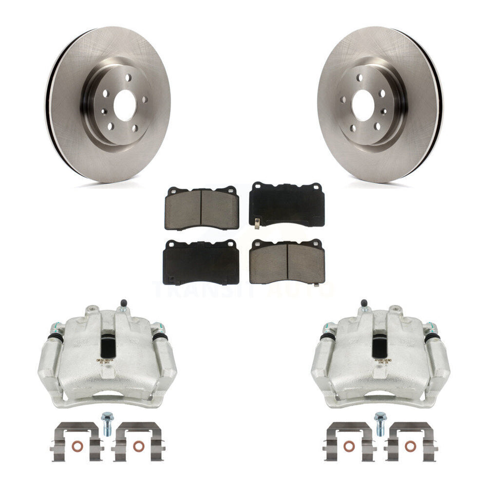 Front Disc Brake Caliper Rotors And Ceramic Pads Kit For 2014-2017 Buick Regal 2.4L With Brembo Calipers KC8-100023C